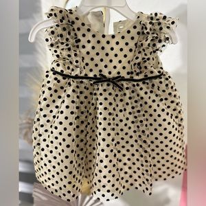 Baby girl ruffled polka dot dress